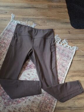 Avalanche Brown High-Rise Ponte Leggings